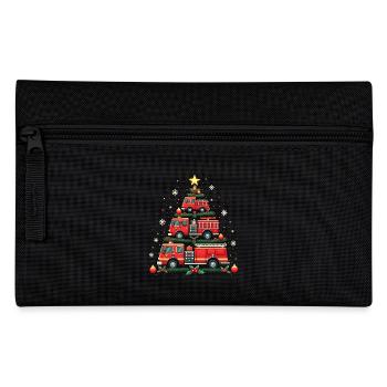 Lustiges Feuerwehrauto, Feuerwehrauto, Weihnachten - Federtasche - Schwarz - Vorne
