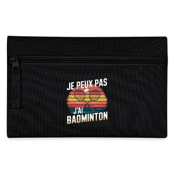 Passion Badminton - Look Années 80 - Trousse - noir - Devant