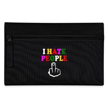 I hate people - Federtasche - Schwarz - Vorne