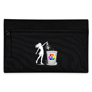 FCK NZS - Against the Right - keep your environment clean - Pencil Case - black - Front