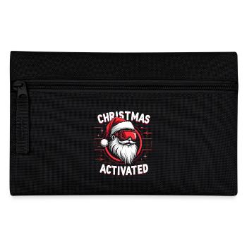 Christmas Fashion - Santa Claus with ski goggles - Pencil Case - black - Front