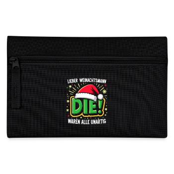 lieber guter weihnachtsmann Weihnachts - Federtasche - Schwarz - Vorne