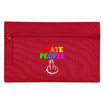 I hate people - Federtasche - Rot - Vorne