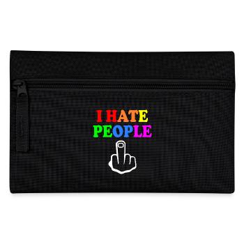 I hate people - Pencil Case - black - Front