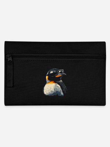 Pinguin cool Sonnenbrille Tiere Tier - Federtasche - Schwarz