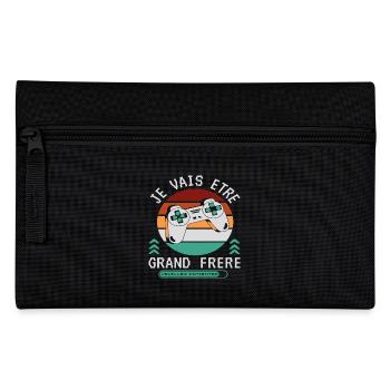 Futur Grand Frère Annonce Naissance Geek Gamer - Trousse - noir - Devant
