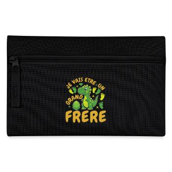 Futur Grand Frère Annonce Naissance Dinosaure - Trousse - noir - Devant
