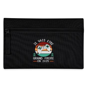 Grand Frère 2025 Annonce Naissance Geek Gamer - Trousse - noir - Devant