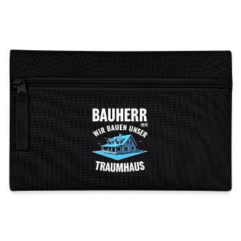 BAUHERR 2025 WIR BAUEN UNSER TRAUMHAUS - Federtasche - Schwarz - Vorne