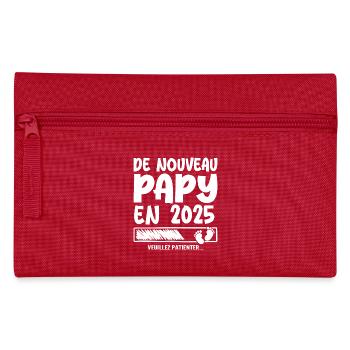 2025 wieder Opa - Federtasche - Rot - Vorne