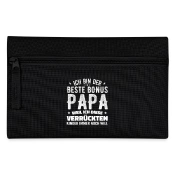 Bonus Papa Stiefvater Bonuspapa Vater Geschenk - Federtasche - Schwarz - Vorne