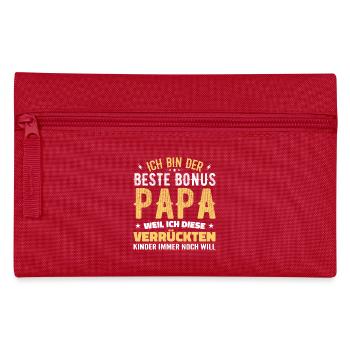 Bonus papa Beau-père Cadeau papa bonus papa - Trousse - rouge - Devant