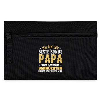 Bonus Papa Stiefvater Bonuspapa Vater Geschenk - Federtasche - Schwarz - Vorne