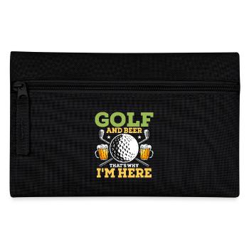 Golf And Beer That's Why I'm Here Hobby Golfer - Pencil Case - black - Front