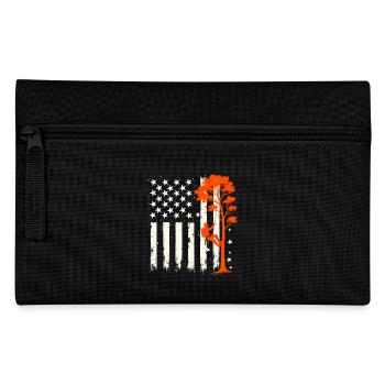 Drapeau Arboriculteur - Cadeau Bûcheron Forestier - Trousse - noir - Devant