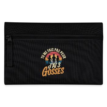 Tu me fais pas peur j'ai 3 gosses - Trousse - noir - Devant