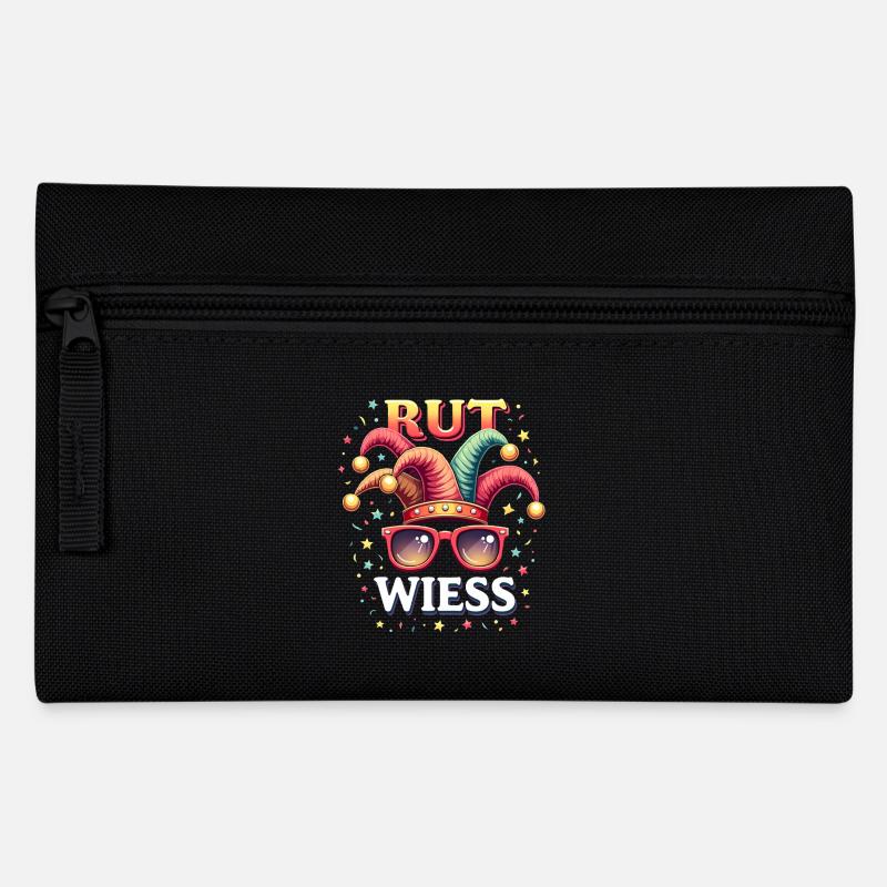 Köln Rut und Wiess - Karneval Outfit - Federtasche - Schwarz