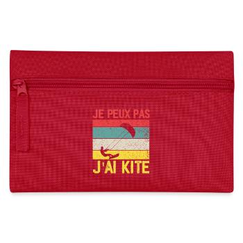 I Can't I Kite Gift Humor - Pencil Case - red - Front
