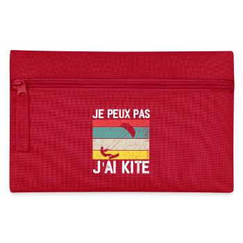 I Can't I Kite Gift Humor - Pencil Case - red - Front