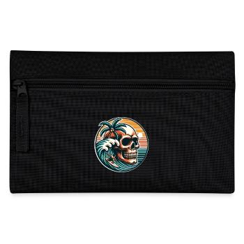 Surfing Surfer skull - Pencil Case - black - Front