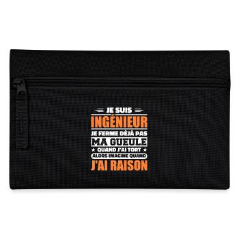 Engineer Humor Gift Student Engineer - Pencil Case - black - Front