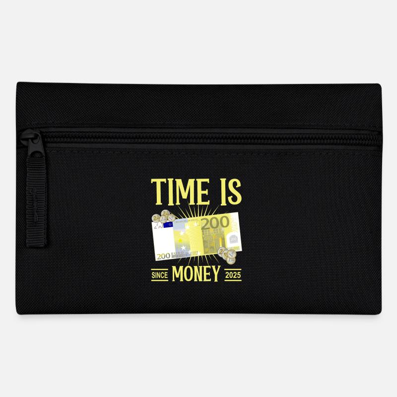 Zeit ist Geld - Federtasche - Schwarz
