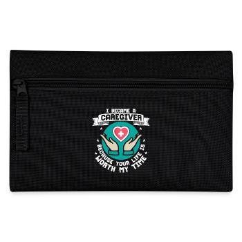 I Became A Cargiver Because Your Life Carer Caregi - Pencil Case - black - Front