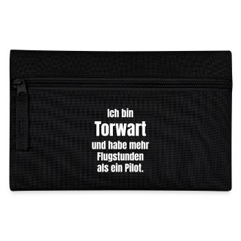 Goalkeeper takes flying lessons - Pencil Case - black - Front