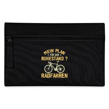 Retirement Bicycle Cyclist Gift for Retirement - Pencil Case - black - Front