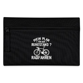 Retirement Bicycle Cyclist Gift for Retirement - Pencil Case - black - Front