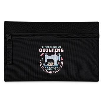 Weekend Forecast Quilting Quilter Sewing - Pencil Case - black - Front