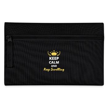 "Keep Calm and Keep Scrolling" - Screen Addict - Pencil Case - black - Front