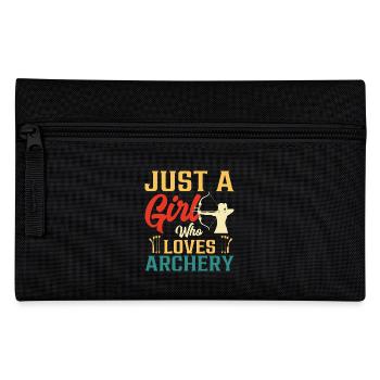 Just A Girl Who Loves Archery - Pencil Case - black - Front