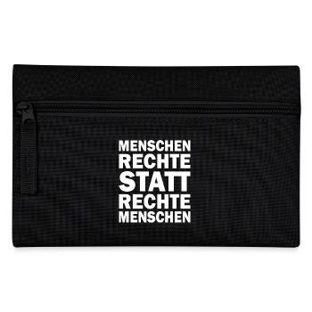 menschenrechte statt rechte menschen - Federtasche - Schwarz - Vorne
