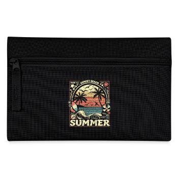 Surfen und Sommer im Vintage Style auf Hawaii - Federtasche - Schwarz - Vorne