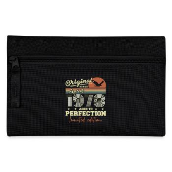 April 1978 Gift | 47th Anniversary April 1978 - Pencil Case - black - Front