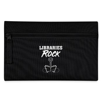 Teacher Library Rocks - Pencil Case - black - Front