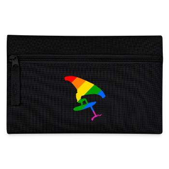LGBTQ Pride Wingsurfen Design Geschenk - Federtasche - Schwarz - Vorne