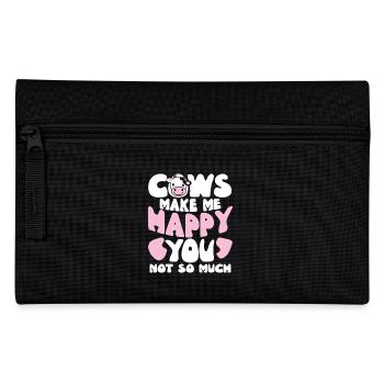 Cows Make Me Happy - Pencil Case - black - Front