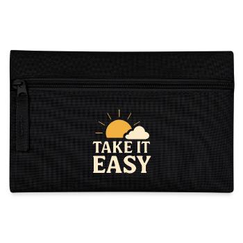 Take It Easy Vintage Sun Design - Pencil Case - black - Front