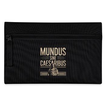 Mundus Sine Caesaribus Citation Latin - Trousse - noir - Devant