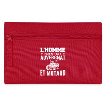 L'Homme Parfait Est Auvergnat Motard - Trousse - rouge - Devant
