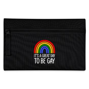 It's a Great Day to Be Gay Rainbow Pride - Pencil Case - black - Front