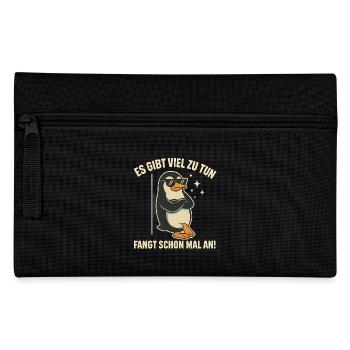 Pingouin cool dans le travail de bureau - Trousse - noir - Devant