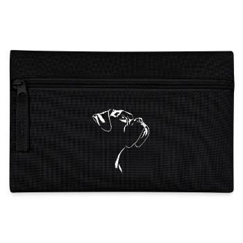 Boxer Silhouette Dog Dog Wilsigns - Pencil Case - black - Front