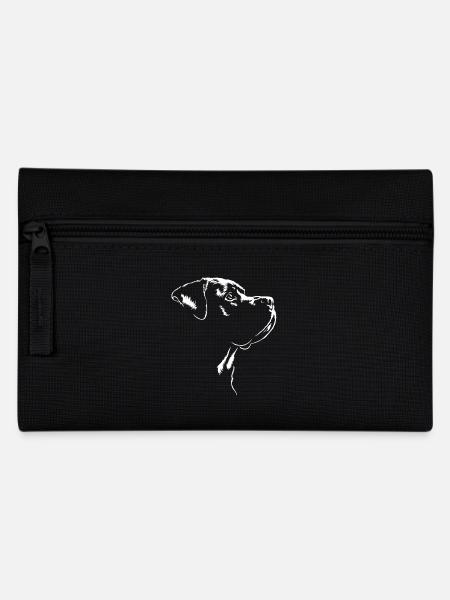Rottweiler Silhouette Hunde Hund Rottie Wilsigns - Federtasche - Schwarz
