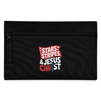 Amerikanischer Gläubiger Christ July 4th Jesus - Federtasche - Schwarz - Vorne