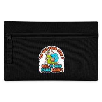 je vais plus loin humour sticker camping car - Trousse - noir - Devant