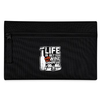 Life Is Better With Wine And Campfire - Pencil Case - black - Front