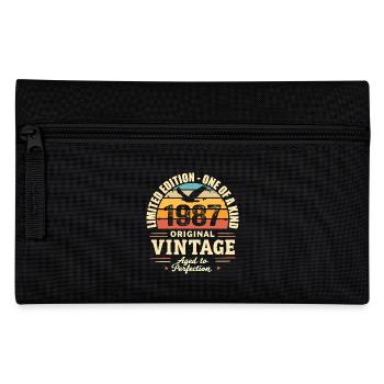 Geburtstagsgeschenk 1987 Jahrgang 1987 Retro 1987 - Federtasche - Schwarz - Vorne